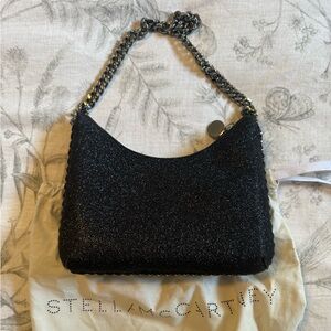 Stella McCartney Glitter Black Shoulder Bag